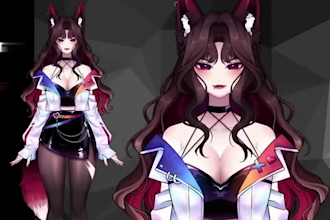 draw and rig 2d vtuber model, 3d vtuber model, anime vtuber model 2d nsfw model