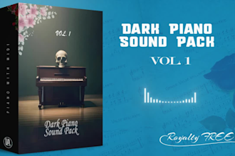 send you 30 dark piano melodies with midi royalty free