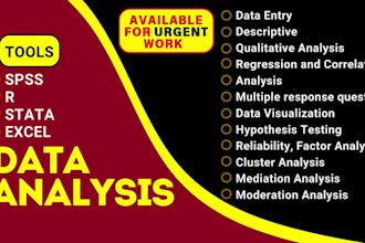 do spss analysis, interpretation of research in spss,r ,excel and python