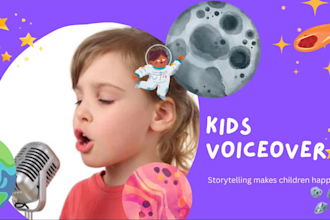 narrate a story, audiobook or picture book for children