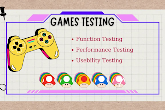 test and QA your games for bugs and usability