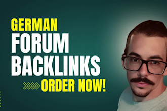 create high authority german forum backlinks manually