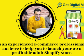 design an adult shopify store, adult toys store with adult seo