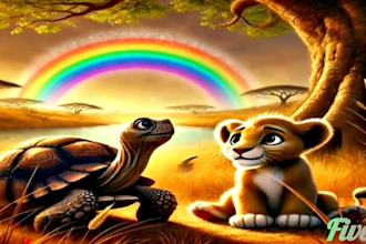do ai generated cartoon animation, kids stories, explainer videos puppet songs