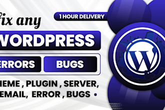 fix wordpress error, wordpress bug fix, fix critical error, wordpress issues
