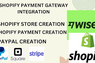 integrate payment gateway like stripe, paypal, payoneer, square, wise