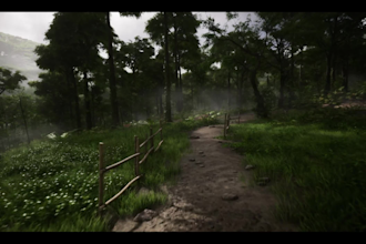 create an environment, level or landscape on blender unreal engine 5