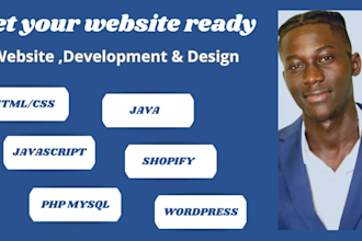 do frontend, backend, design development for professional website