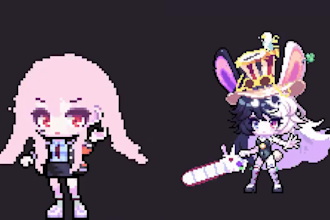 do 2d pixel art character looping lofi animated gif animation 8bit 16bit 32bit