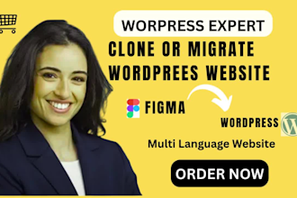 clone redesign maintain migrate wordpress site or convert figma to wordpress