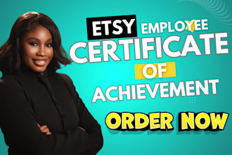 design colorful certificate of achievement stunning for etsy shop listing
