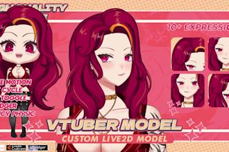 design or animation rigging anime vtuber avatar your live2d