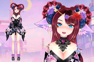 draw nsfw vtuber model, live 2d vtuber model, 2d vtuber model, live 2d rigging
