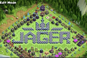 design your name in clash of clans base using walls
