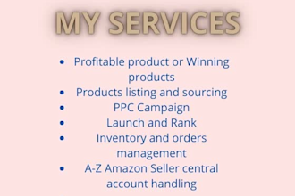 be amazon fba VA for private label PPC product hunting sourcing and listing
