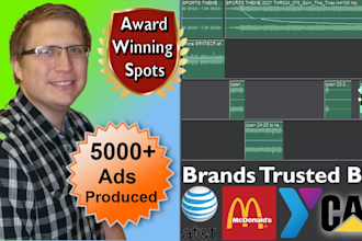 create a professional broadcast ready radio ad or commercial