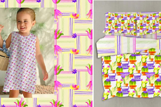 design watercolor pattern for textile and merchandise