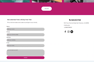 design gym website fitness trainer website yoga and personal trainer website