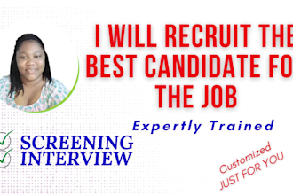 interview the best candidate for the job