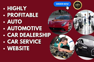design auto automotive car dealership automobile car service repair car website