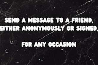 send a custom message on your behalf