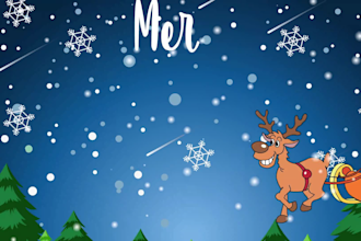 make a christmas greetings logo animation intro video