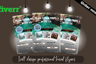 design creative travel, picnic, tour, summer and business flyer
