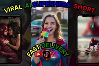 create ai superhero video ,shorts, reels for tiktok ,youtube etc