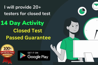 provide 20 active testers for google play console closed testing