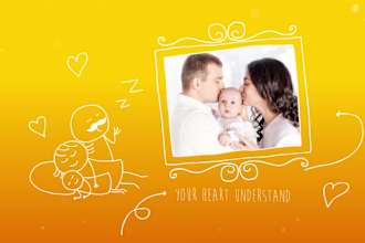 create most beautiful parents day greeting video