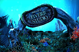 make underwater movie style logo or title opener