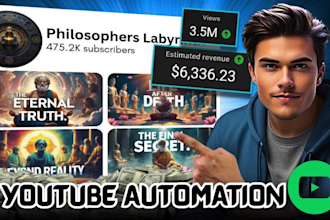 set up automated kids animation videos, finance viral cash cow youtube channel