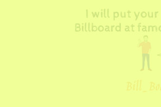 design your creative logo and photos on bill board at famous places
