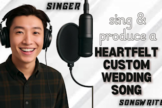 sing and produce a heartfelt custom wedding song that captures your love