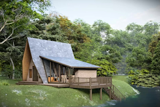 design and 3d model cabin, tiny house, cottage, barndominium