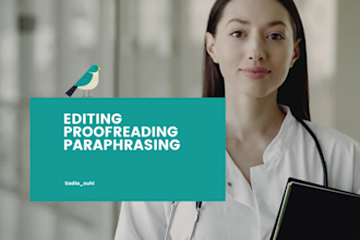 proofread and copy edit your document