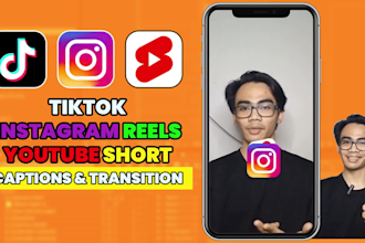 edit tiktok, instagram reels and short video with captions