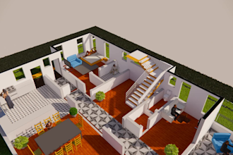 professionally create 2d an 3d architectural floor plans