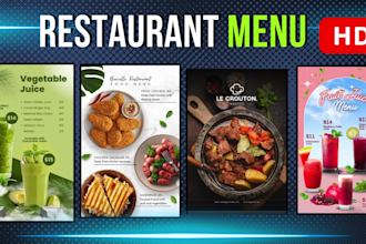 create a custom digital or print menu