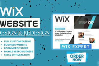 do wix website design, redesign wix website, custom wix website