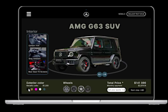 do 3d car product configurator web app interactive website threejs react webgl
