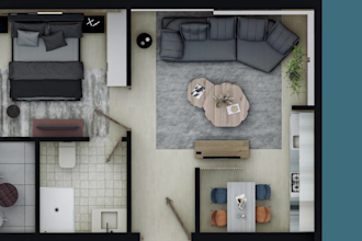 design realistic 3d apartment floor plans for marketing or presentation