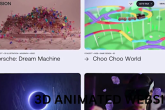 3d animated website 3d webflow website spline lottie threejs webgl gsap