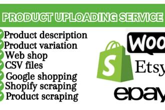 expert product descriptions, variations, and shopify,product scraping services