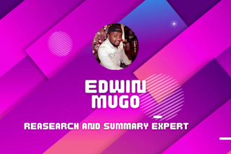 be your professional research and summary writing expert