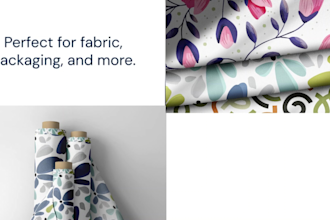 create colourful, vector, seamless repeat pattern designs