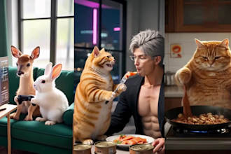 make cats animation story videos for youtube tiktok insta fb for kids