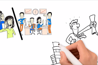 create whiteboard animation video in 24 hour