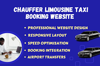 design build modern chauffer limousine taxi wordpress website with elementor pro