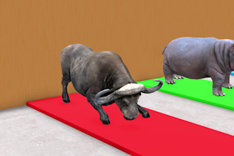 make 3d paint animals crossing fountain cartoon game for kids
